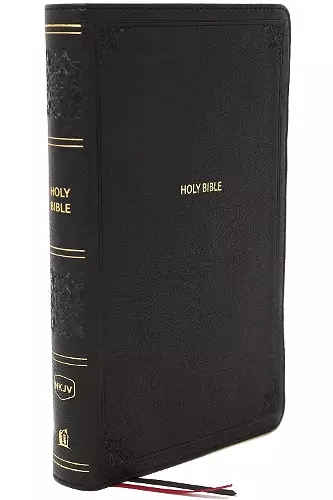 NKJV, End-of-Verse Reference Bible, Personal Size Large Print, Leathersoft, Black, Red Letter, Comfort Print cover