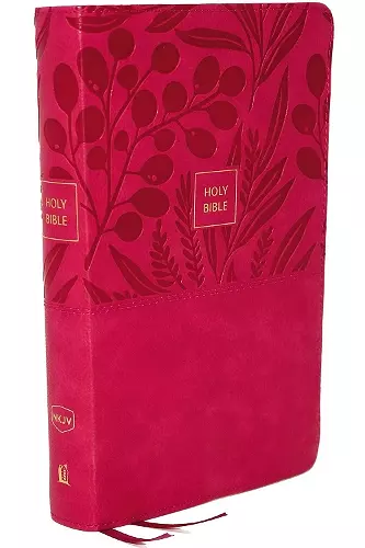 NKJV, End-of-Verse Reference Bible, Personal Size Large Print, Leathersoft, Pink, Red Letter, Comfort Print cover