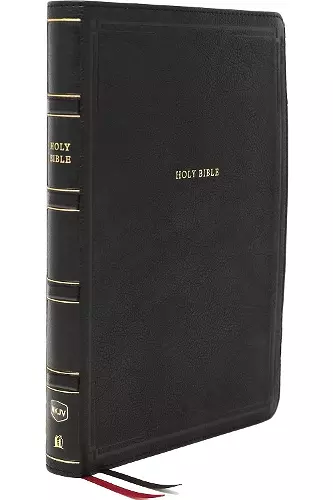 NKJV Holy Bible, Giant Print Center-Column Reference Bible, Deluxe Black Leathersoft, 72,000+ Cross References, Red Letter, Comfort Print: New King James Version cover