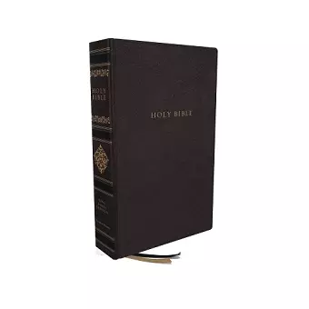 KJV, Personal Size Reference Bible, Sovereign Collection, Genuine Leather, Black, Red Letter, Thumb Indexed, Comfort Print cover