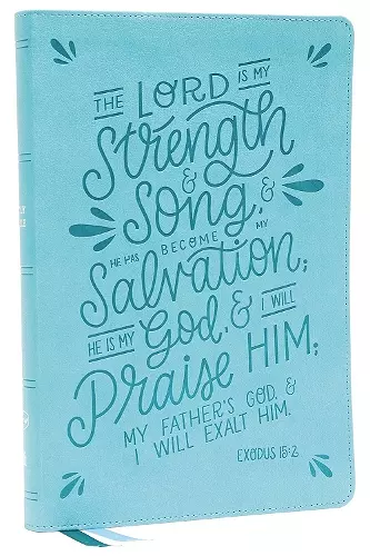 NKJV, Thinline  Bible, Verse Art Cover Collection, Leathersoft, Teal, Red Letter, Comfort Print cover