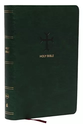 NKJV, End-of-Verse Reference Bible, Personal Size Large Print, Leathersoft, Green, Red Letter, Thumb Indexed, Comfort Print cover