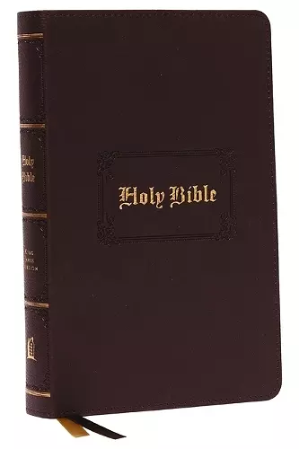KJV, Personal Size Large Print Reference Bible, Vintage Series, Brown Leathersoft, Red Letter, Thumb Indexed, Comfort Print cover
