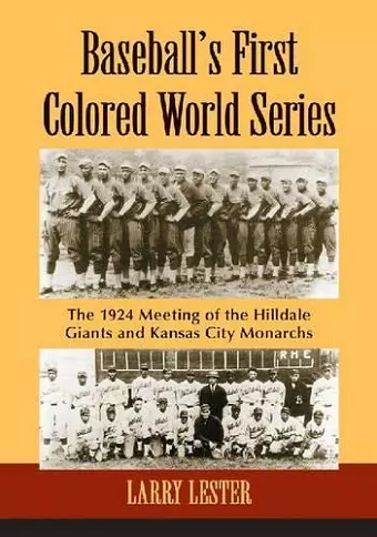 Baseball's First Colored World Series cover