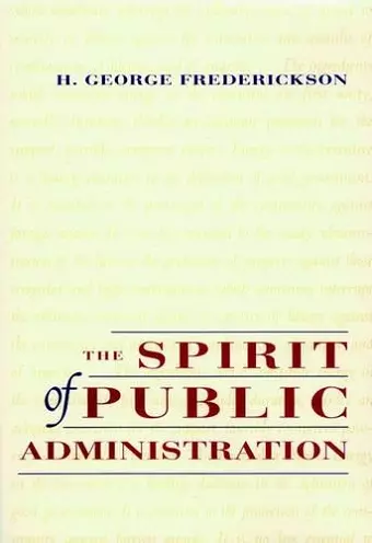 The Spirit of Public Administration cover