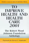 To Improve Health and Health Care 2001 cover