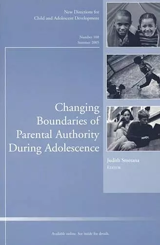 Changing Boundaries of Parental Authority During Adolescence cover