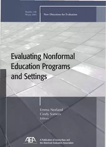 Evaluating Nonformal Education Programs and Settings cover