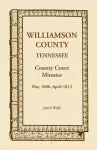 Williamson County, Tennessee, County Court Minutes, May 1806 - April 1812 cover