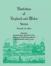 Visitation of England and Wales Notes cover