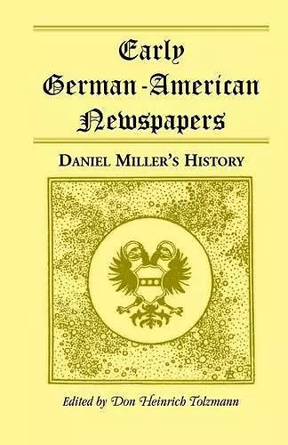 Early German-American Newspapers cover