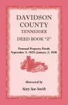 Davidson County, Tennessee, Deed Book Z cover