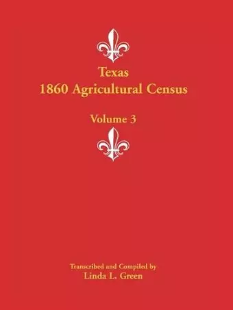 Texas 1860 Agricultural Census cover