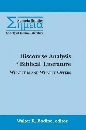 Discourse Analysis of Biblical Literature cover