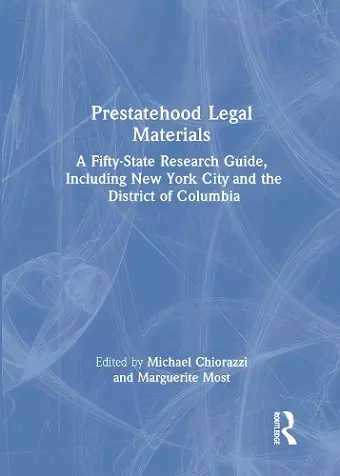 Prestatehood Legal Materials cover