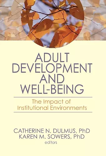 Adult Development and Well-Being cover