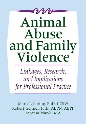 Animal Abuse and Family Violence cover