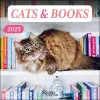 Cats & Books 2025 Wall Calendar cover