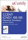 CCENT ICND1 100-105 Network Simulator, Pearson uCertify Academic Edition Student Access Card cover