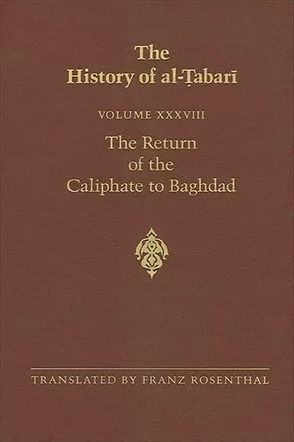 The History of al-Ṭabarī Vol. 38 cover