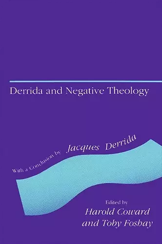 Derrida and Negative Theology cover