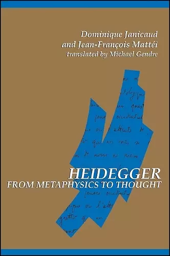 Heidegger from Metaphysics to Thought cover