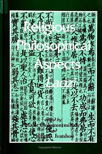 Religious and Philosophical Aspects of the Laozi cover