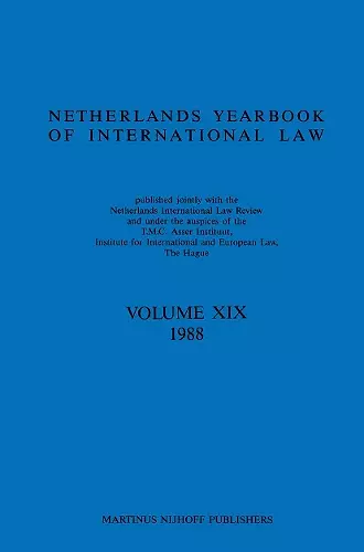 Netherlands Yearbook of International Law cover