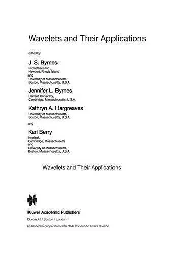 Wavelets and Their Applications cover