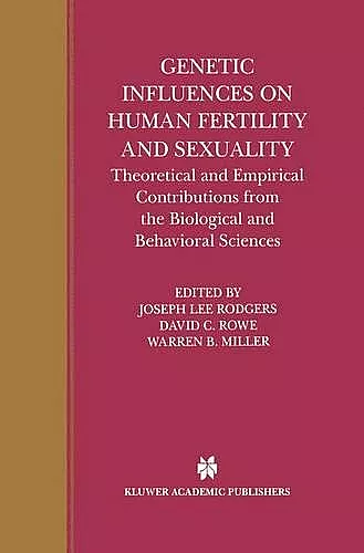 Genetic Influences on Human Fertility and Sexuality cover