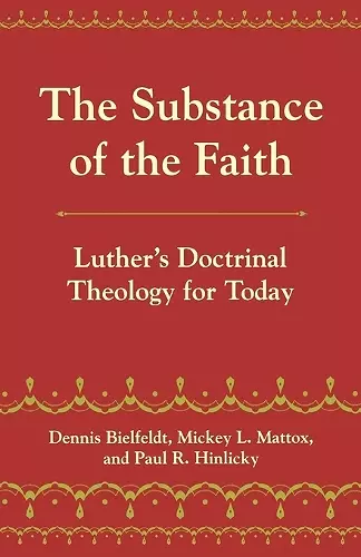 The Substance of the Faith cover