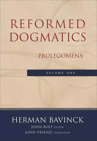 Reformed Dogmatics – Prolegomena cover
