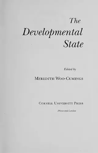 The Developmental State cover