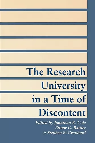 The Research University in a Time of Discontent cover