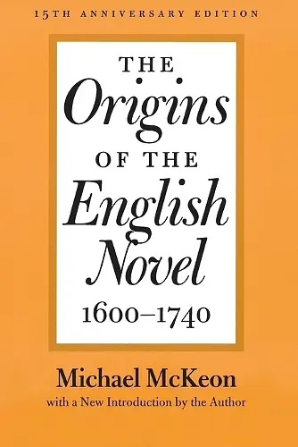 The Origins of the English Novel, 1600-1740 cover