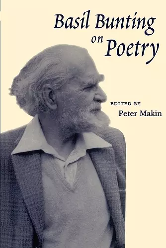 Basil Bunting on Poetry cover