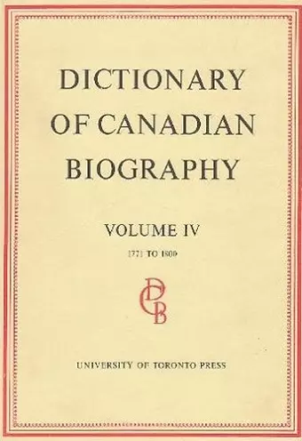 Dictionary of Canadian Biography / Dictionaire Biographique du Canada cover