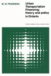 Urban Transportation Financing cover