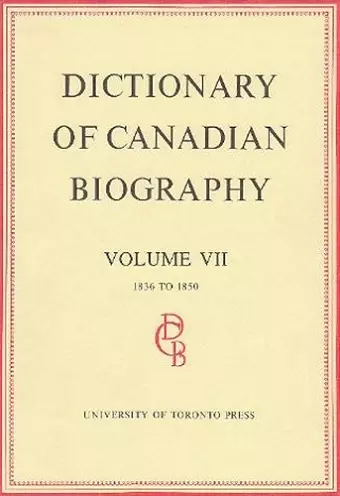 Dictionary of Canadian Biography / Dictionaire Biographique du Canada cover