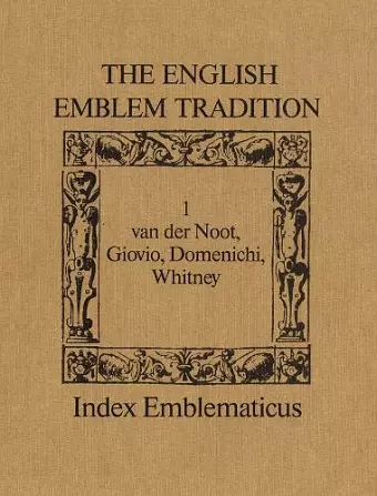 The English Emblem Tradition cover