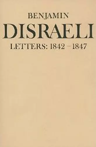 Benjamin Disraeli Letters cover