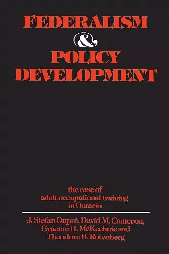 Federalism and Policy Development cover