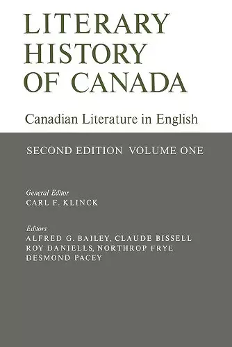 Literary History of Canada cover