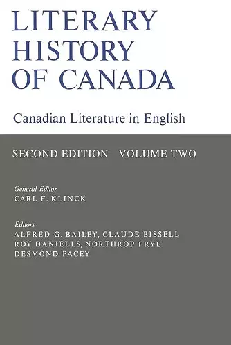 Literary History of Canada cover