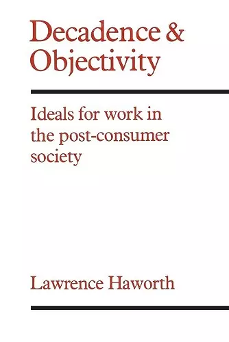 Decadence and Objectivity cover