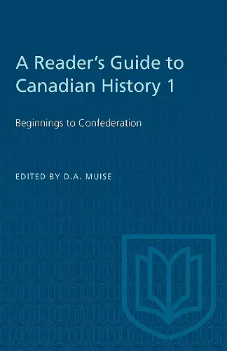 A Reader's Guide to Canadian History 1 cover