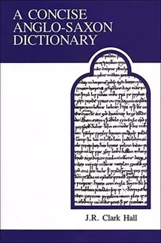 A Concise Anglo-Saxon Dictionary cover