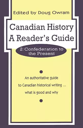 Canadian History: A Reader's Guide cover