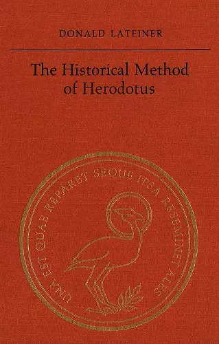 The Historical Method of Herodotus cover