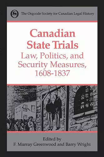 Canadian State Trials, Volume I cover